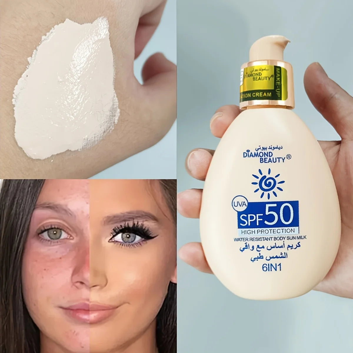 Crème Solaire Corps & Visage SPF50 — Protection UV Longue Durée
