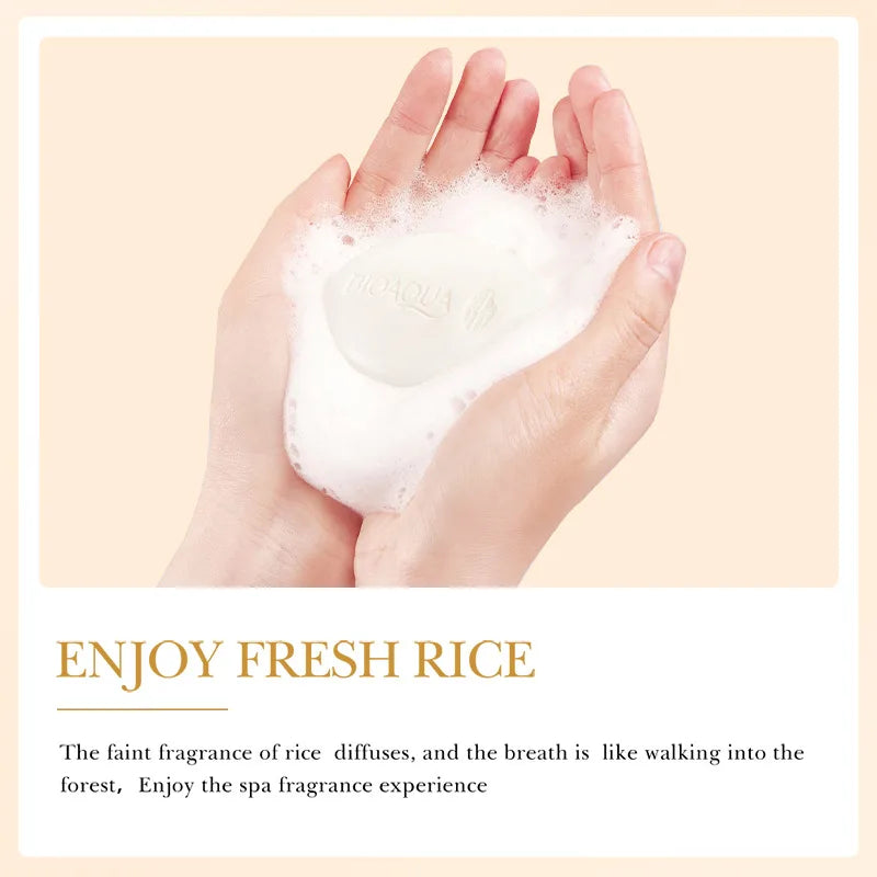 Savon au Riz Blanc — Nettoyage & Éclat Naturel