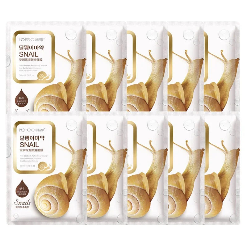 Pack 10 Masques Bave d'Escargot — Hydratation Intense